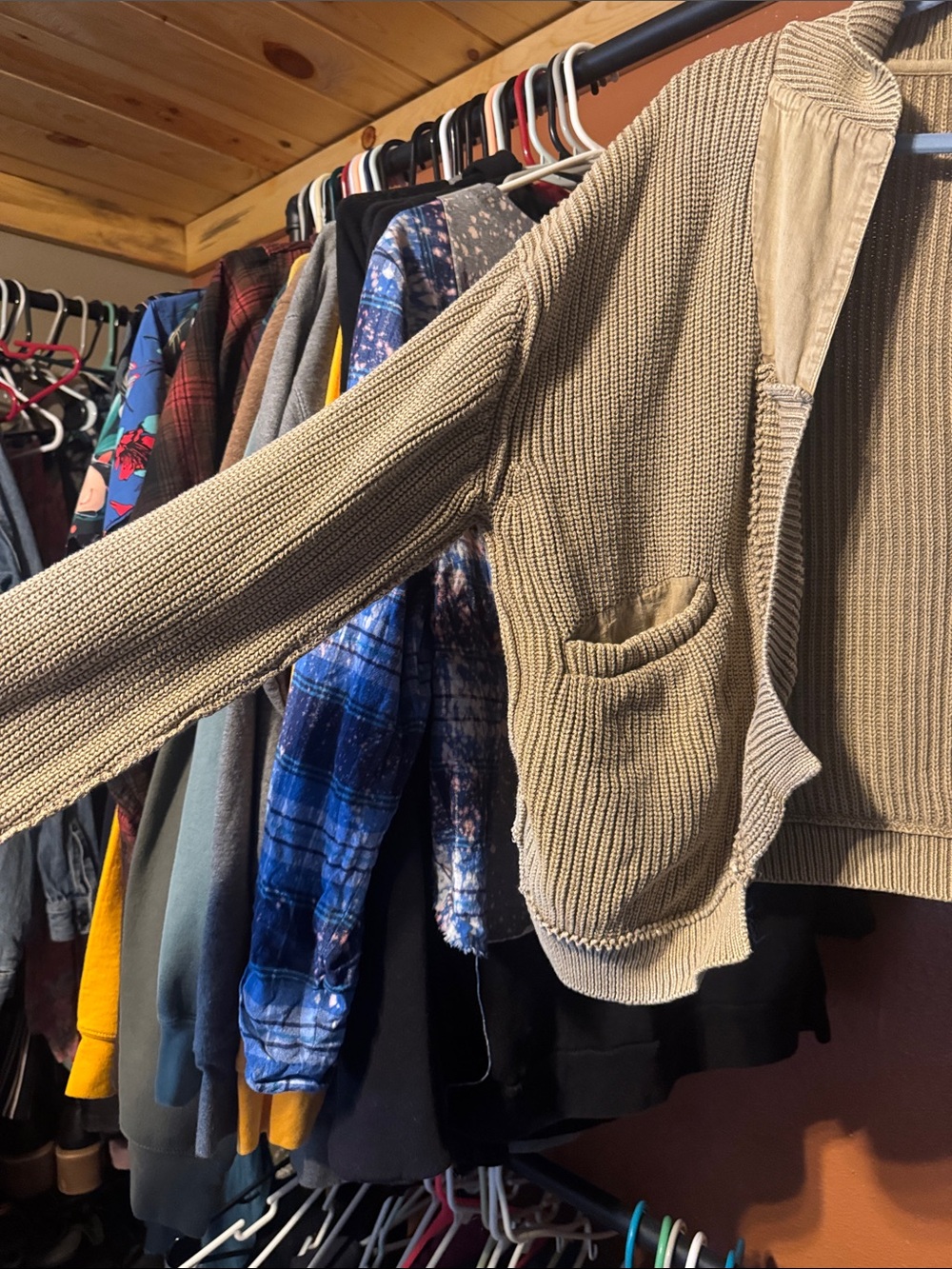 Free People Beige Ribbed Open Front Cardigan - Picture 5 of 5